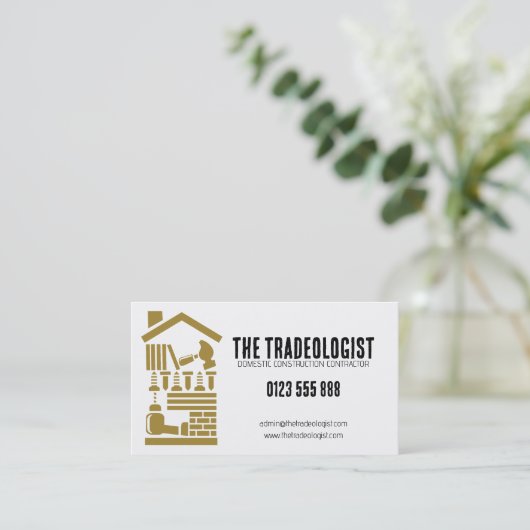 Visitekaartje bouwnijverheid (Staand voorkant)