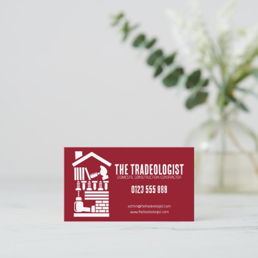 Visitekaartje bouwnijverheid (Staand voorkant)