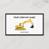 Visitekaartje bouwnijverheid graafmachines (Voorkant)