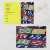 Visitekaartje bouwstenen (Voorkant / Achterkant)