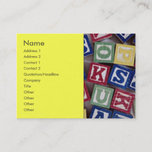 Visitekaartje bouwstenen