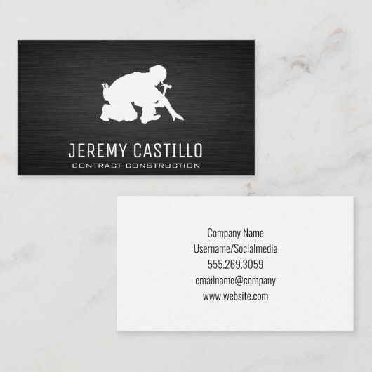 Visitekaartje bouwvakkers (Voorkant / Achterkant)