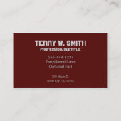 Visitekaartje Bowling Pins (Achterkant)