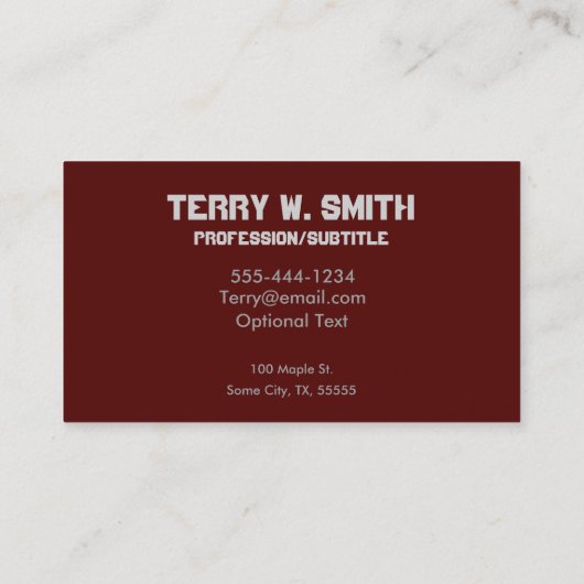 Visitekaartje Bowling Pins (Achterkant)