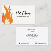 Visitekaartje brandvlam Logo (Voorkant / Achterkant)