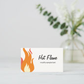 Visitekaartje brandvlam Logo (Staand voorkant)