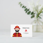 Visitekaartje brandweerman (Staand voorkant)