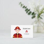 Visitekaartje brandweerman (Staand voorkant)