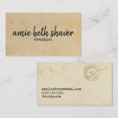 visitekaartje  brief (Voorkant / Achterkant)