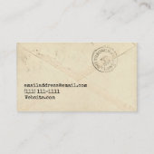 visitekaartje  brief (Achterkant)