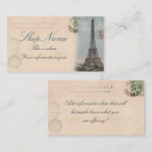 Visitekaartje Briefkaart Parijs (Voorkant / Achterkant)