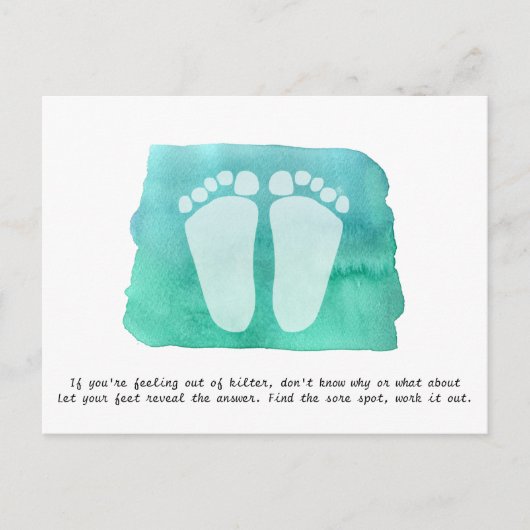 Visitekaartje briefkaart Reflexology therapeut (Voorkant)