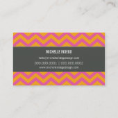 VISITEKAARTJE Bright Chevron Pattern sinaasappel R (Achterkant)