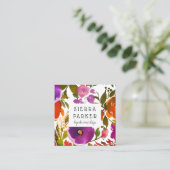 Visitekaartje Bright Floral Retro Event Design (Staand voorkant)