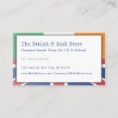 Visitekaartje Britse en Ierse vlag (Achterkant)