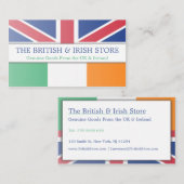 Visitekaartje Britse en Ierse vlag (Voorkant / Achterkant)