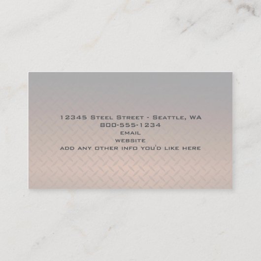 Visitekaartje Bronze Diamondplate (Achterkant)