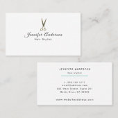 Visitekaartje Bronze Stylist Scissors (Voorkant / Achterkant)