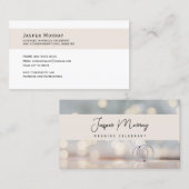 Visitekaartje, Bruiloft Celebrant wit en pastel Visitekaartje (Voorkant / Achterkant)