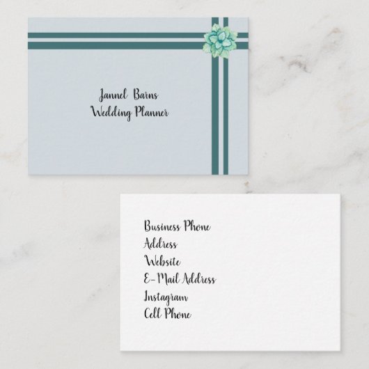 Visitekaartje bruiloft Planner of ander gebruik (Voorkant / Achterkant)