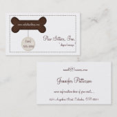 Visitekaartje: Bruin doekje/Label Visitekaartje (Voorkant / Achterkant)