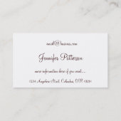 Visitekaartje: Bruin doekje/Label Visitekaartje (Achterkant)