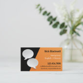 Visitekaartje Bubbles Interpreter spreken (Staand voorkant)