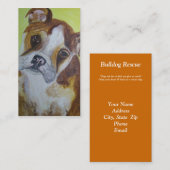 visitekaartje, bulledog-redding visitekaartje (Voorkant / Achterkant)