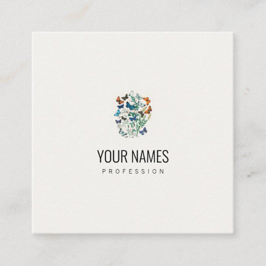 VISITEKAARTJE : BUTTERFLY-ILLUSTRATIE (Voorkant)