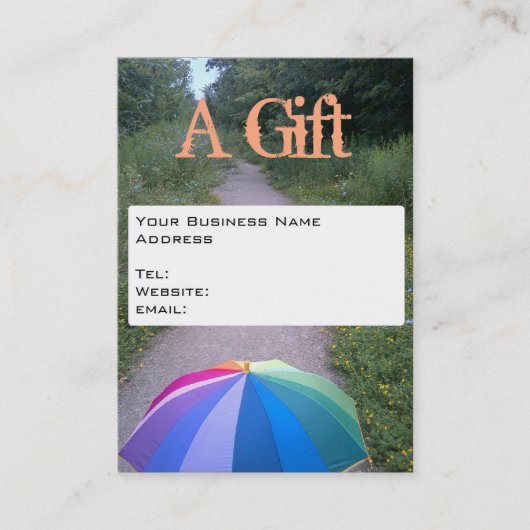 Visitekaartje Cadeaubon van RoseWrites Kortingskaartje (Voorkant)