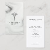 Visitekaartje Caduceus Symbool Marble Pattern (Voorkant / Achterkant)