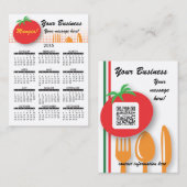 visitekaartje Calendar Italiining (Voorkant / Achterkant)