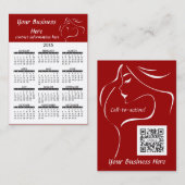 visitekaartje Calendar Jade Hair Salon (Voorkant / Achterkant)