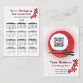 visitekaartje Calendar Japans Restaurant (Voorkant / Achterkant)