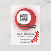 visitekaartje Calendar Japans Restaurant (Achterkant)