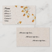 Visitekaartje Californië Poppy Wildflower Flowers (Voorkant / Achterkant)