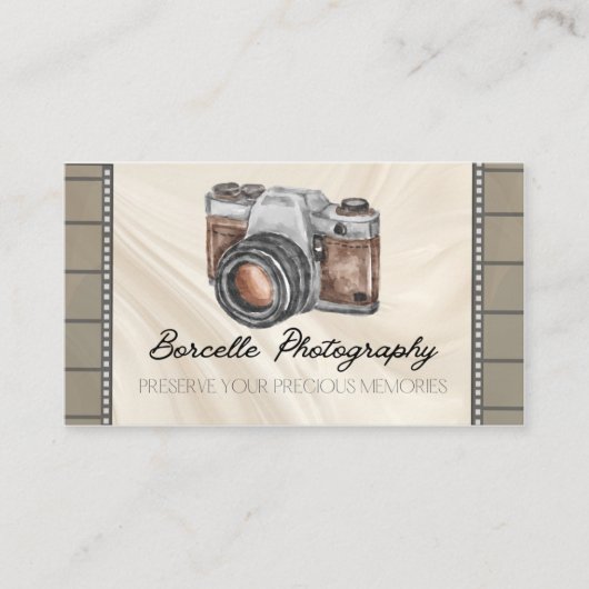 Visitekaartje  camera fotografie (Voorkant)