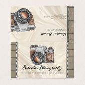 Visitekaartje camera fotografie (Buitenkant ongevouwen)
