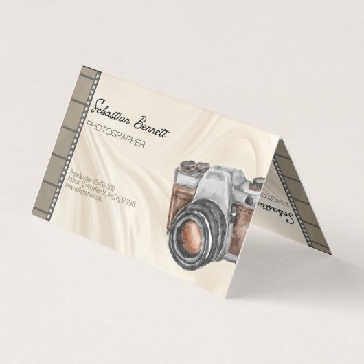 Visitekaartje  camera fotografie (Achterkant)