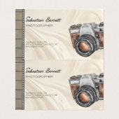 Visitekaartje  camera fotografie (Binnenkant ongevouwen)