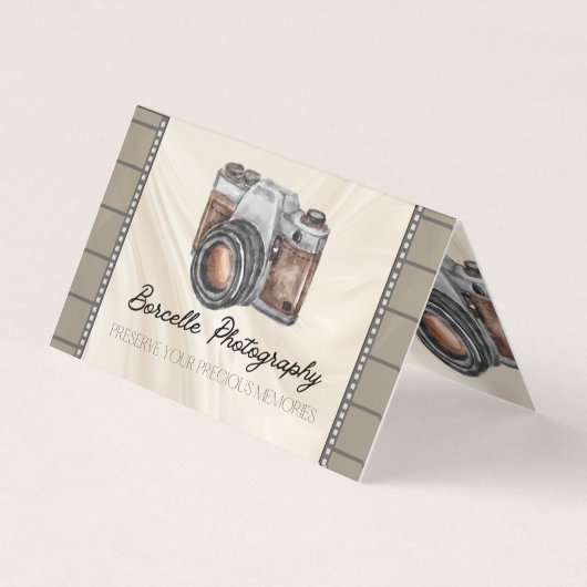 Visitekaartje  camera fotografie (Voorkant)