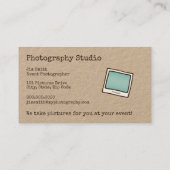 Visitekaartje camera fotografie (Achterkant)