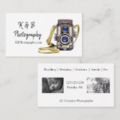 Visitekaartje  camera fotografie (Voorkant / Achterkant)