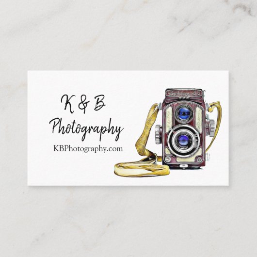 Visitekaartje  camera fotografie (Voorkant)