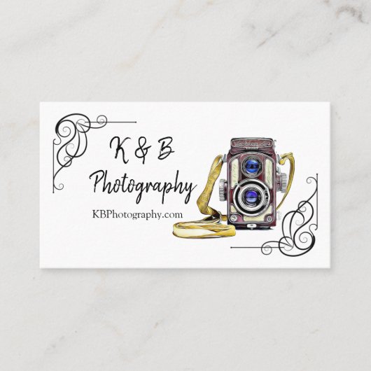 Visitekaartje  camera fotografie (Voorkant)