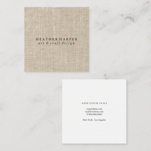 visitekaartje - Canvas (Voorkant / Achterkant)