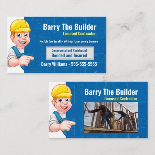 Visitekaartje Cartoon (Voorkant / Achterkant)