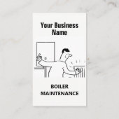 Visitekaartje Cartoon voor ketelonderhoud (Achterkant)