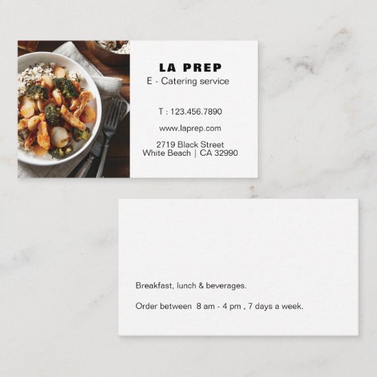 Visitekaartje Catering Service (Voorkant / Achterkant)
