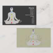 Visitekaartje, Chakra-kleuren en om-symbolen Visitekaartje (Voorkant / Achterkant)